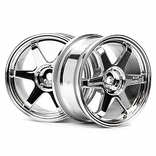 HPI TE37 Felgen 26mm chrom 0mm Offset - RC Modellauto