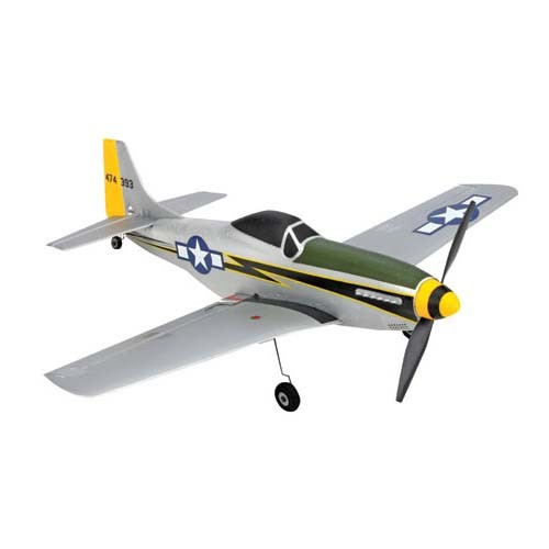 Parkzone Ultra-Micro Mustang P-51 BNF RC Flugzeug ohne Sender + LiPo Lader